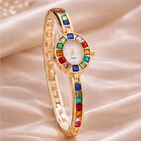 Vintage Gold Multicolor Quartz Watch main image 6